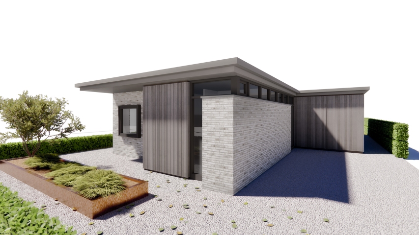 Ontwerp van een gelijksvloerse woning op het Eendraghtshof in Hellevoetsluis